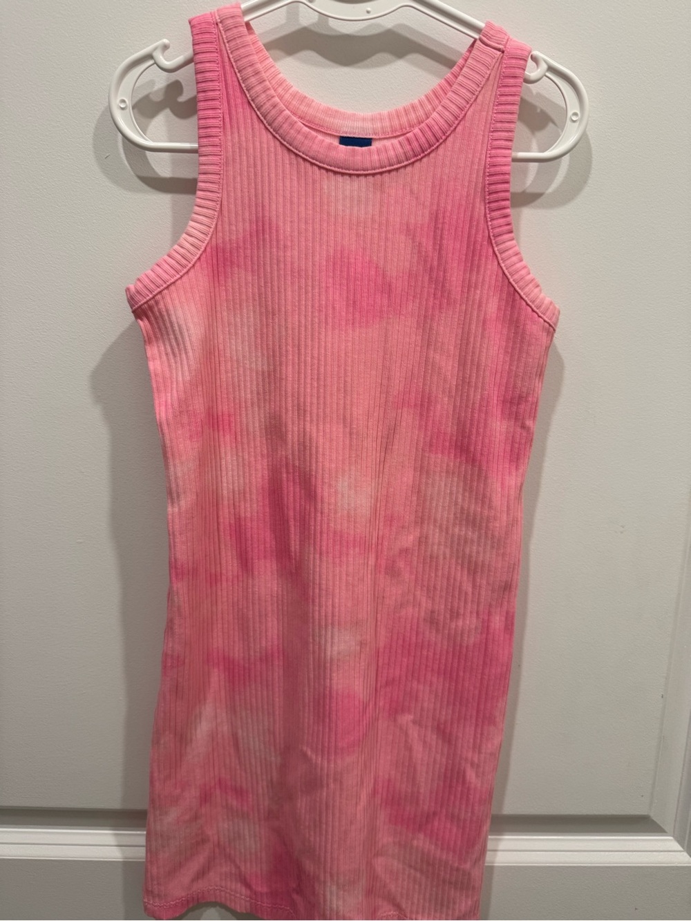 Old Navy Pink Tie-Dye Ribbed Tank Dress